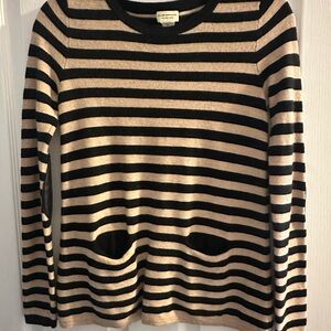 Club Monaco Black and Tan Striped Knit